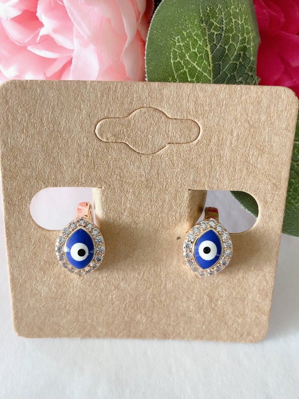 Evil Eye Earrings Huggies gold plated earrings hoops stainless steel